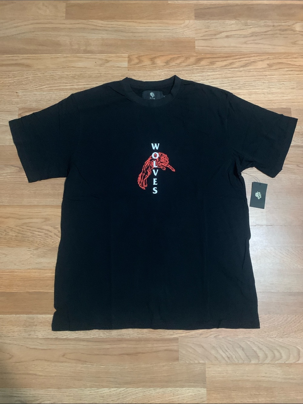 Darc Sport Black Tee with Red Wolves Graphic